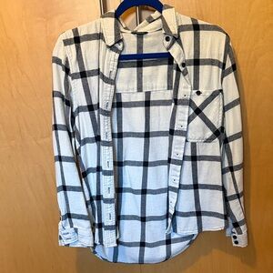 Forever 21 Black and White Plaid Shirt